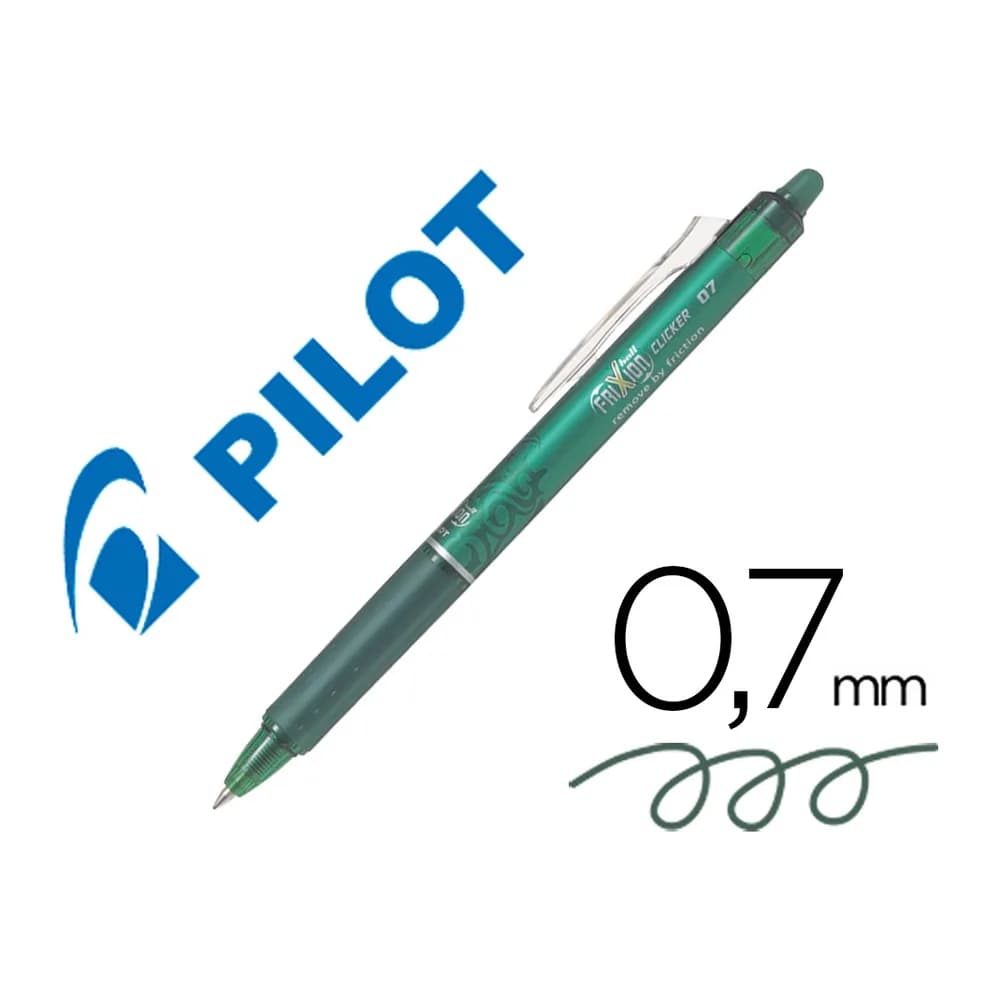 Pilot Boligrafo pilot frixion clicker borrable 0,7 mm color verde claro