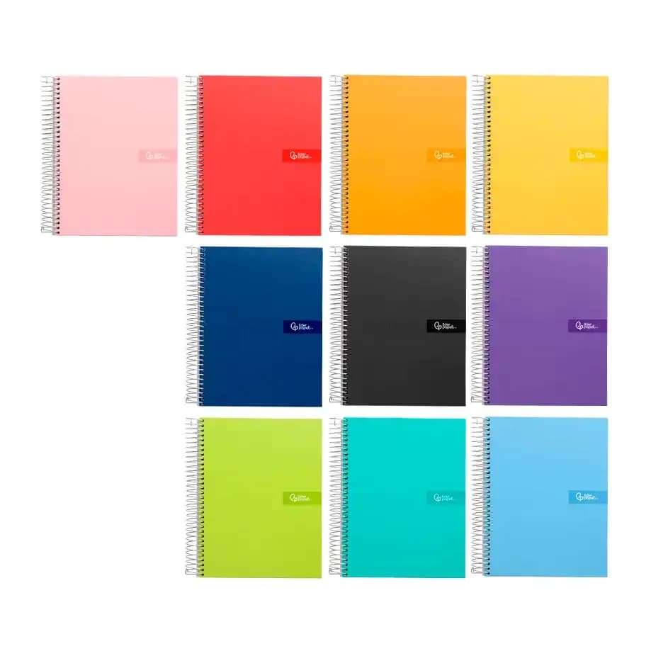 Liderpapel Cuaderno espiral liderpapel a5 crafty tapa forrada 80h 90gr pauta estrecha 2,5mm con margen colores surtidos