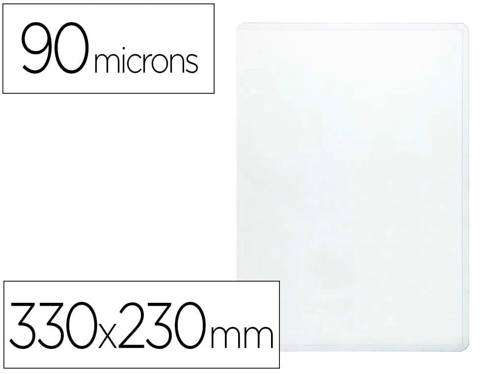 Q-connect Funda portadocumento folio 90 micras pvc transparente