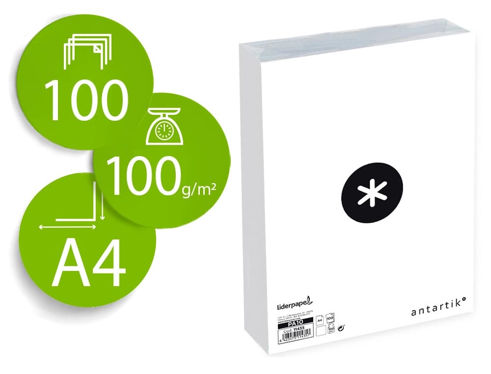 Antartik Papel antartik din a4 90 g liso paquete de 100 hojas