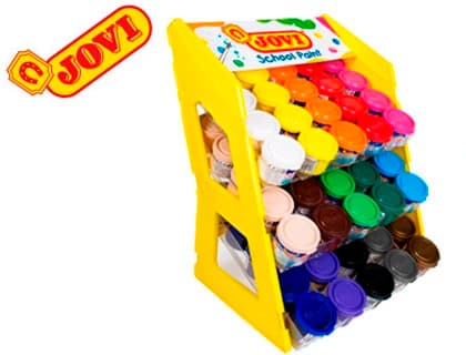 Jovi Tempera escolar jovi 35 ml expositor sobremesa de 100 unidades colores surtidos