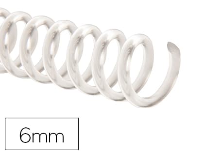 Q-connect Espiral plastico q-connect transparente 32 5:1 6mm 1,8mm caja de 100 unidades