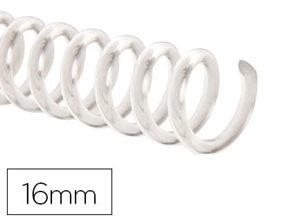 Q-connect Espiral plastico q-connect transparente 32 5:1 16mm 2mm caja de 100 unidades