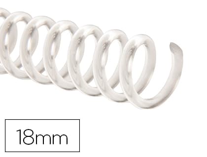 Q-connect Espiral plastico q-connect transparente 32 5:1 18mm 2mm caja de 100 unidades