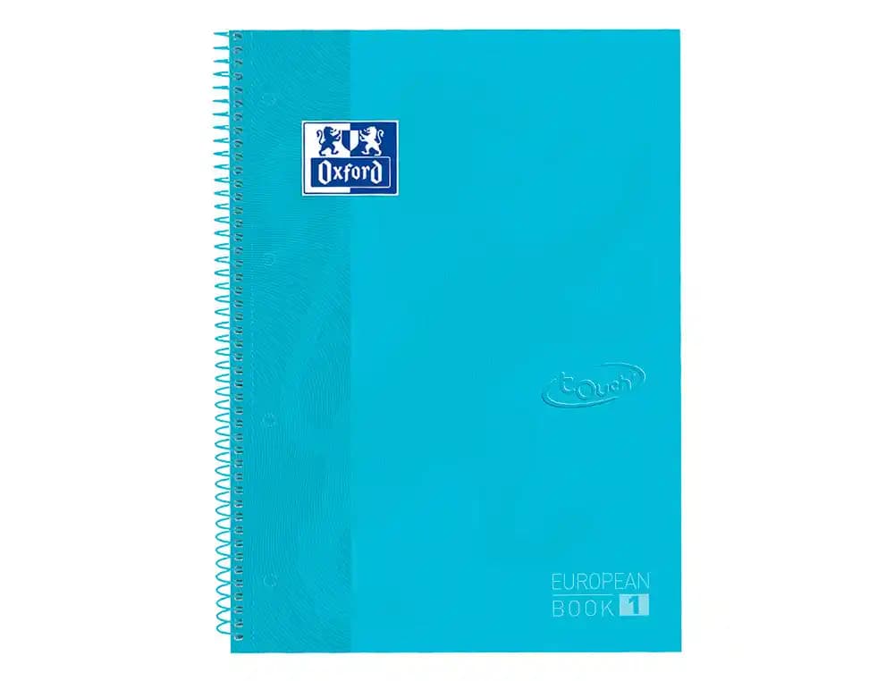 Oxford Cuaderno espiral oxford ebook 1 tapaextradura din a4+ 80 hojas cuadro 5 mm con margen bebe touch