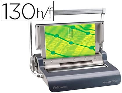 Fellowes Encuadernadora para espiral wire fellowes quasar doble espiral perfora 15 hojas a4 encuaderna hasta 130 hojas