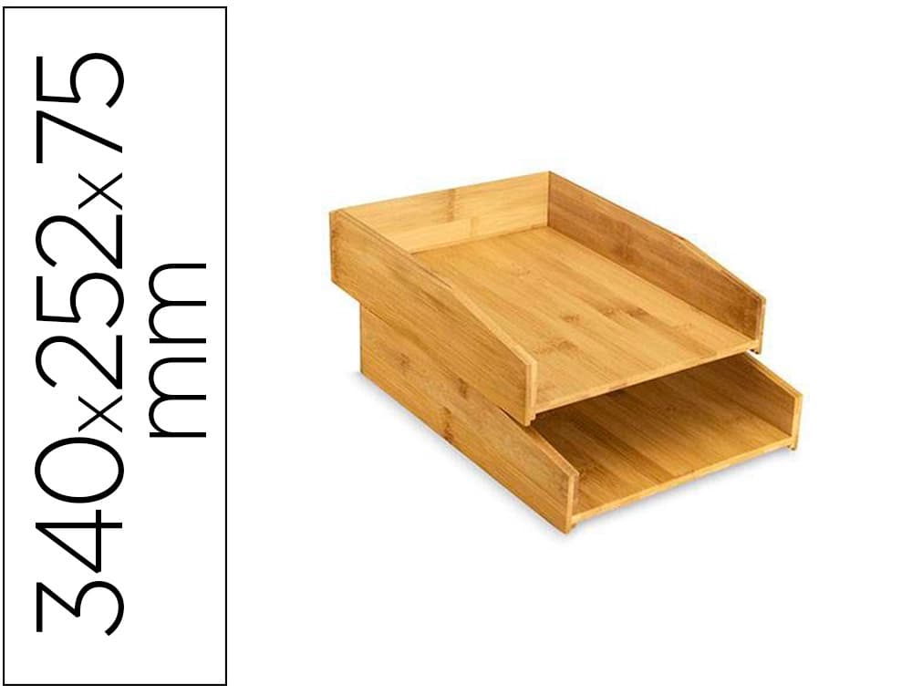 Cep Bandeja sobremesa cep silva bambu lote de 2 unidades 340x252x75 mm