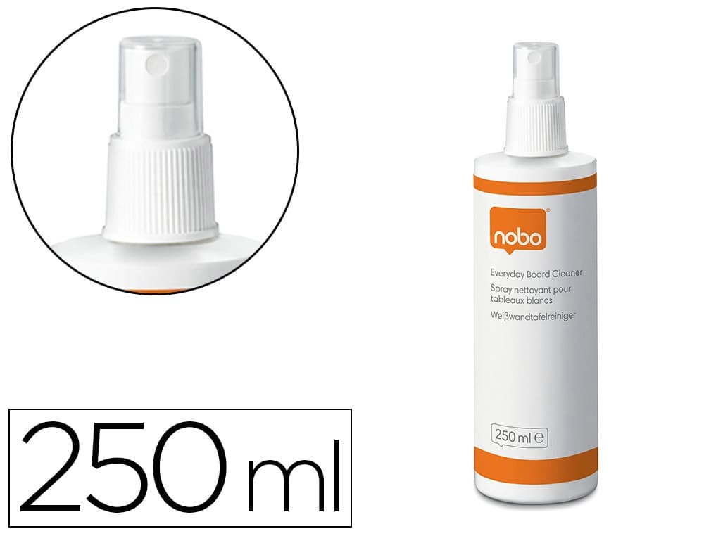 Nobo Limpiador de pizarra blanca nobo bote pulverizador de 250 ml