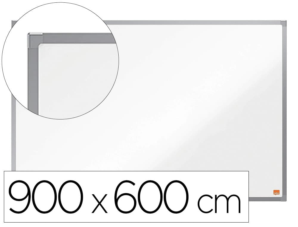 Nobo Pizarra blanca nobo essence acero vitrificado magnetica 900x600 mm