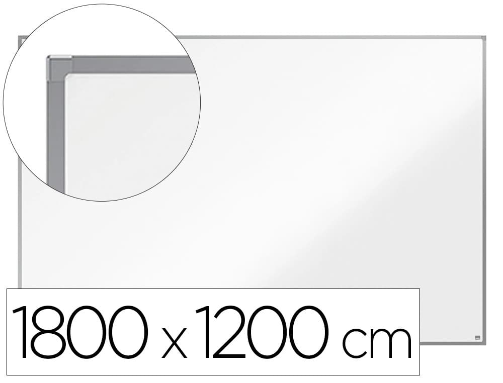 Nobo Pizarra blanca nobo essence acero vitrificado magnetica 1800x1200 mm