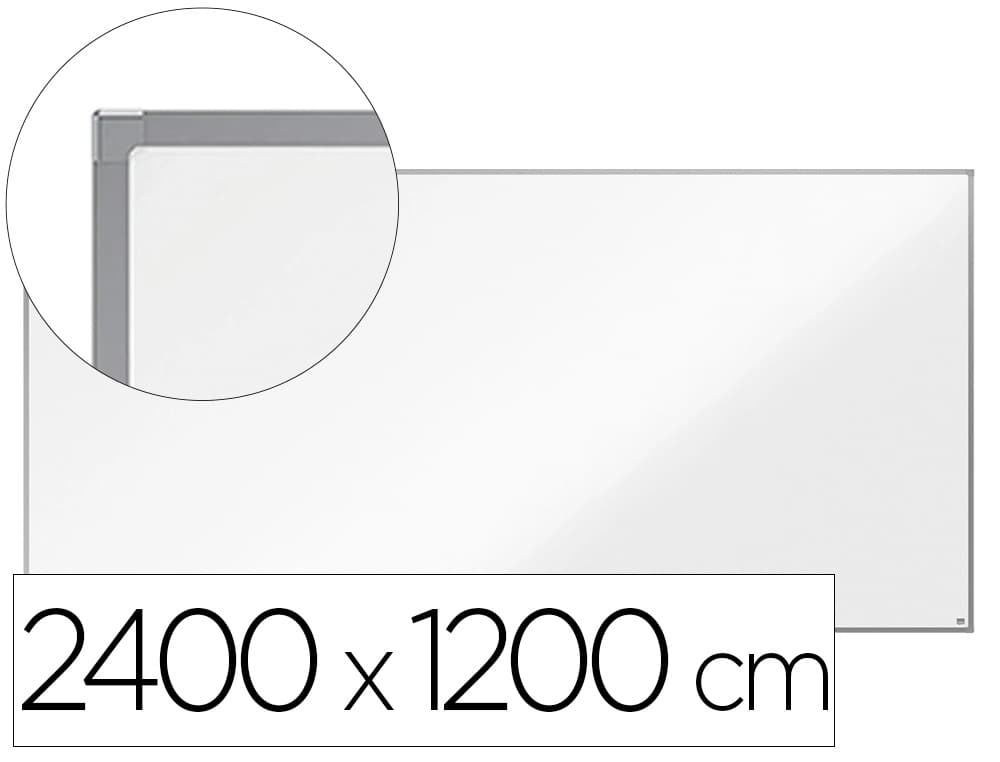 Nobo Pizarra blanca nobo essence acero vitrificado magnetica 2400x1200 mm