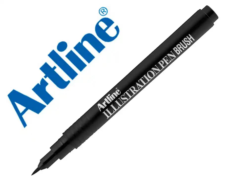 Artline Rotulador artline brush negro illustration pen ek-28filn punta pincel