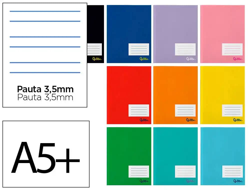 Liderpapel Libreta liderpapel smart a5 plus 16 hojas 75g/m2 pauta 4 3.5mm con margen