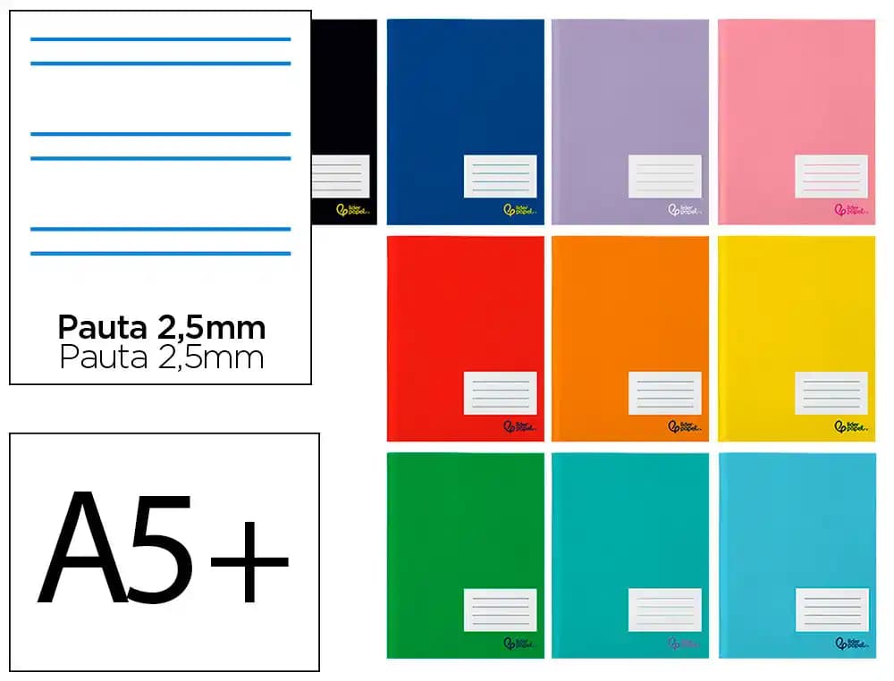 Liderpapel Libreta liderpapel smart a5 plus 32 hojas 75gr pauta 5 2.5mm con margen