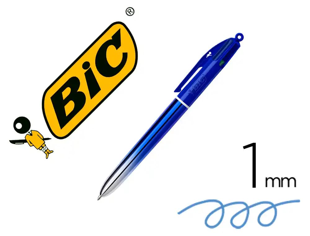 Bic Boligrafo bic cuatro colores smooth gradiente color azul