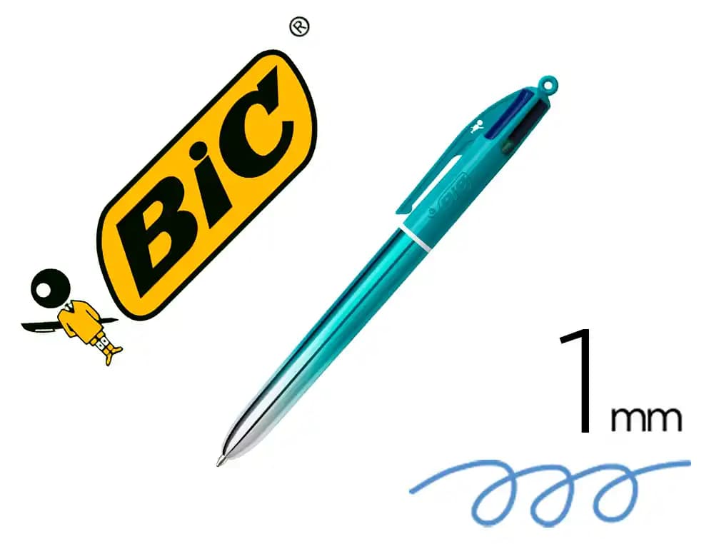 Bic Boligrafo bic cuatro colores smooth gradiente color verde