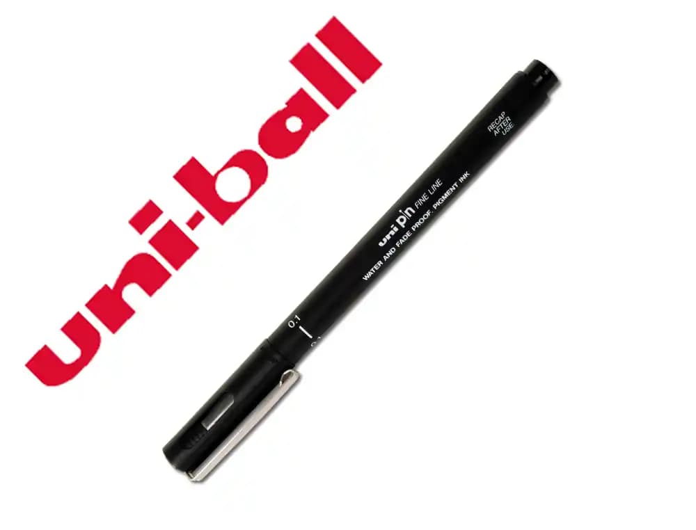 Uniball Rotulador uniball pin calibrado micrometrico 0,8 mm color negro