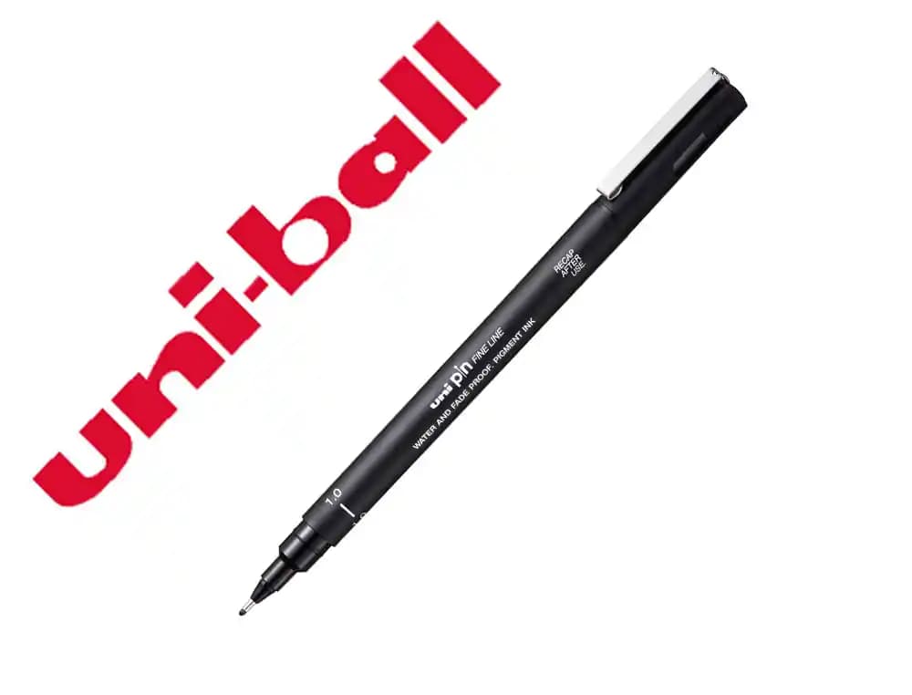 Uniball Rotulador uniball pin calibrado micrometrico 1 mm color negro