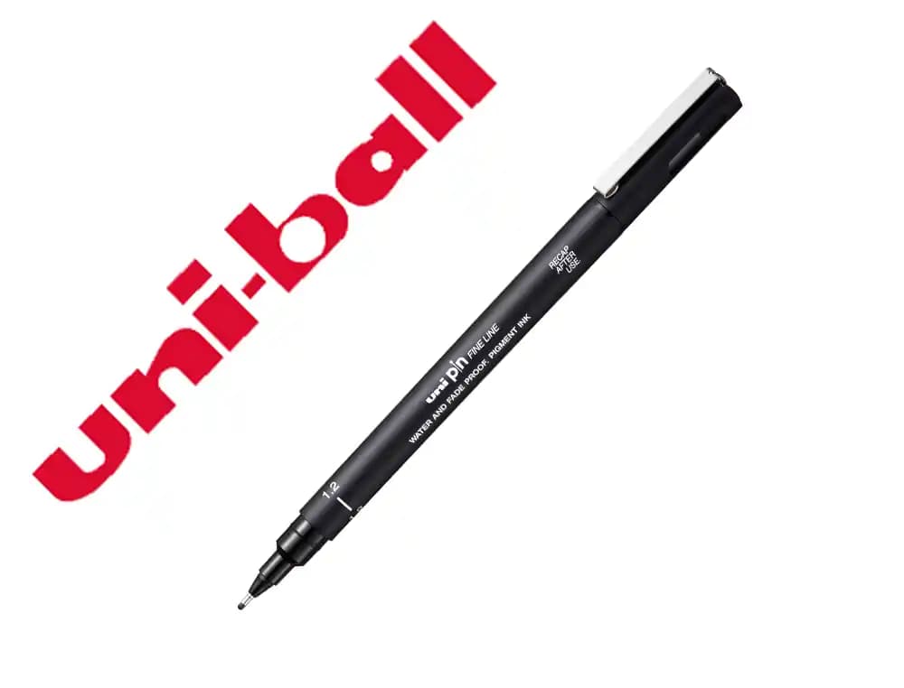 Uniball Rotulador uniball pin calibrado micrometrico 1,2 mm color negro