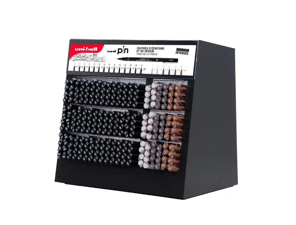 Uniball Rotulador uniball pin calibrado micrometrico color negro expositor de 240 unidades
