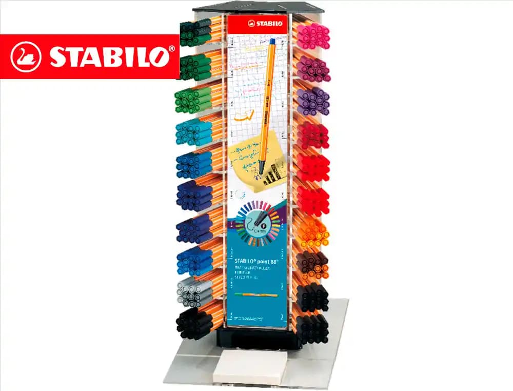 Stabilo Rotulador stabilo punta de fibra point 88 expositor de 240 unidades colores surtidos