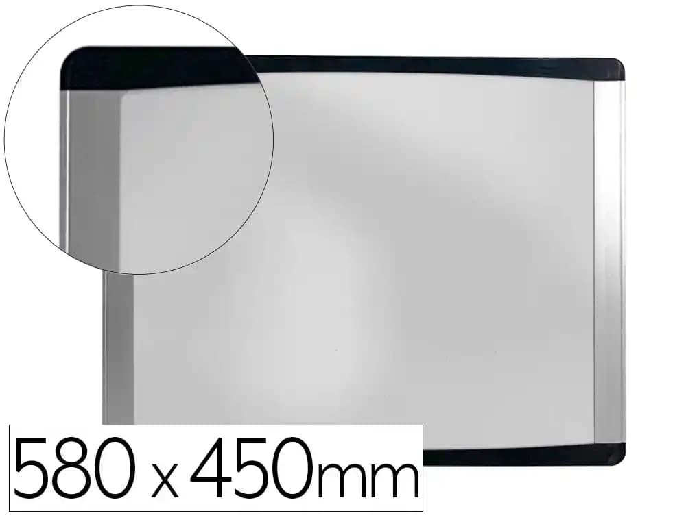 Bi-office Pizarra blanca bi-office inka magnetica acero lacado marco de aluminio y laterales plastico negro 580x450 mm