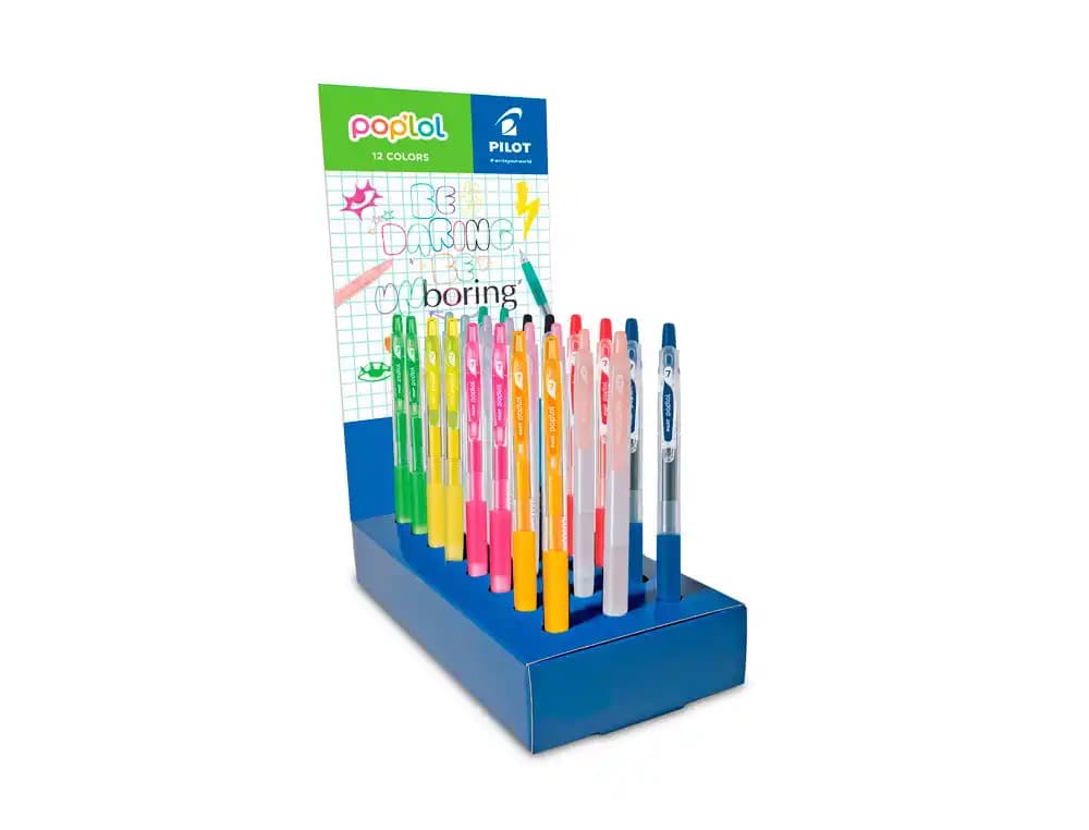 Pilot Boligrafo pilot pop lol tinta gel retractil classic 0,7 mm expositor de 24 unidades colores surtidos