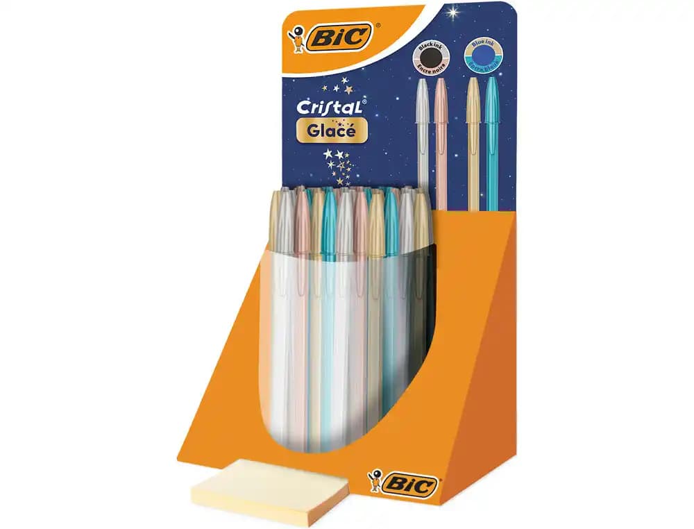 Bic Boligrafo bic cristal glace punta 1 mm colores surtidos