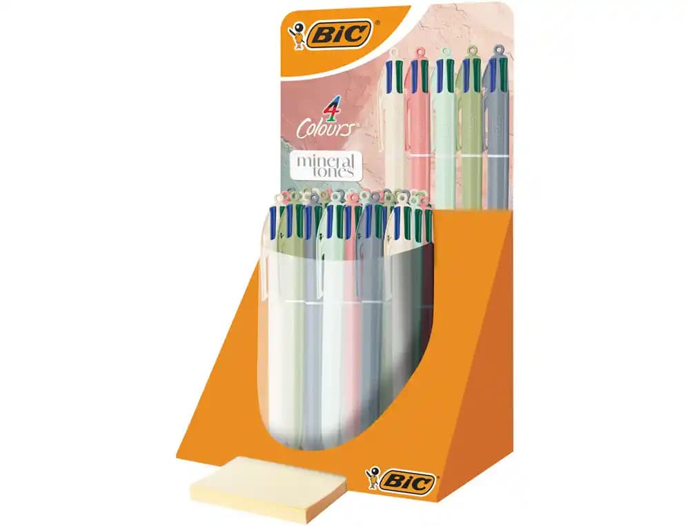Bic Boligrafo bic cuatro colores tonos minerales punta 1 mm