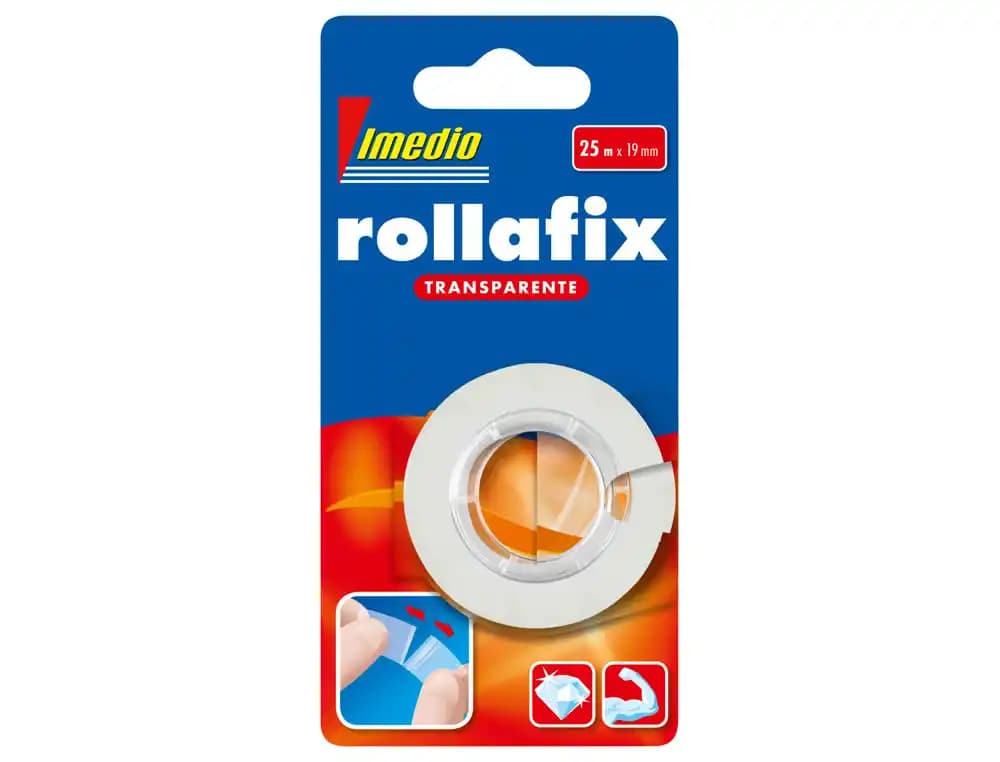 Imedio Cinta adhesiva imedio rollafix transparente 25 m x 19 mm