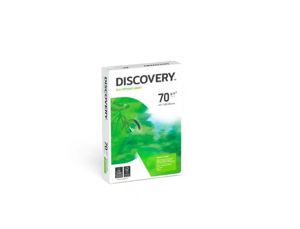 Discovery Papel fotocopiadora discovery din a4 70 gramos papel multiuso ink-jet y laser paquete de 500 hojas