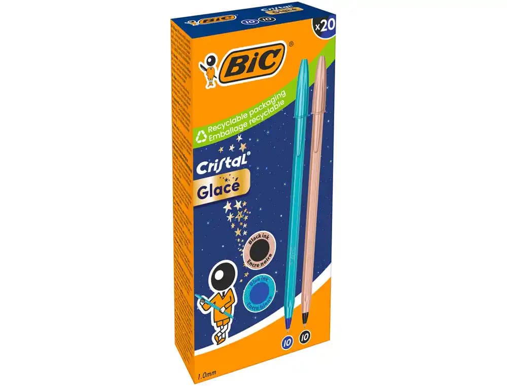 Bic Boligrafo bic cristal glace b&n acabado mate punta 1 mm
