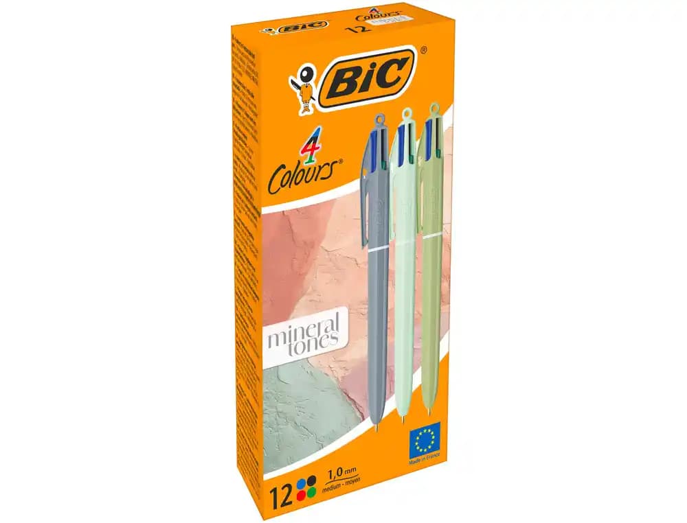 Bic Boligrafo bic cuatro colores tonos minerales punta 1 mm colores surtidos