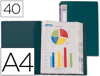 Liderpapel Carpeta liderpapel personaliza 31723 40 fundas polipropileno din a4 verde lomo personalizable