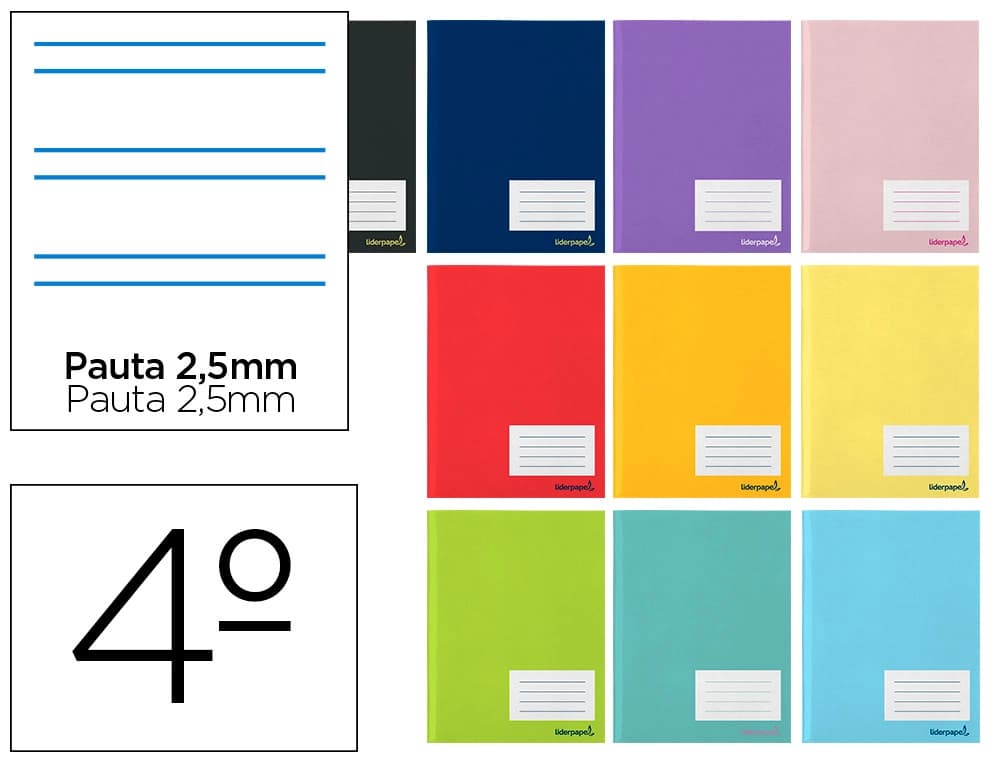 Liderpapel Libreta liderpapel smart a5 32 hojas 60gr cuadro pautado 2,5mm con margen