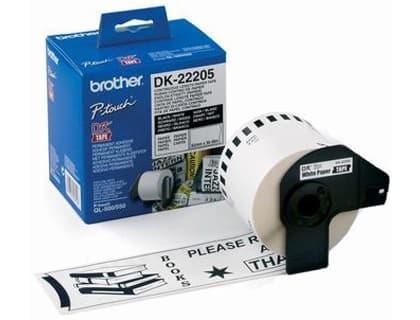 Brother Cinta de papel continuo brother dk-22205 para impresoras de etiquetas ql