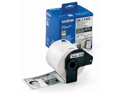 Brother Etiqueta adhesiva brother dk11202 -tamaño 62x100 mm para impresoras de etiquetas ql -300 etiquetas-
