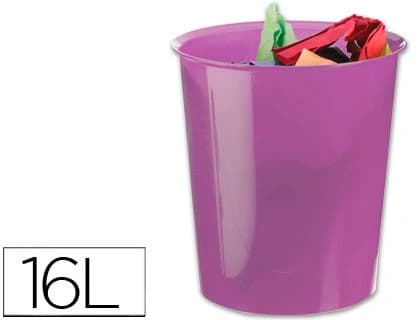 Archivo 2000 Papelera plastico archivo 2000 violeta translucido 16 litros 290x310 mm