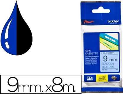 Brother Cinta brother tze-521 azul-negro 9mm longitud 8 m
