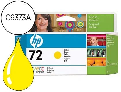 Hp Ink-jet hp 72 amarillo foto designjet t610/1100 -130ml-