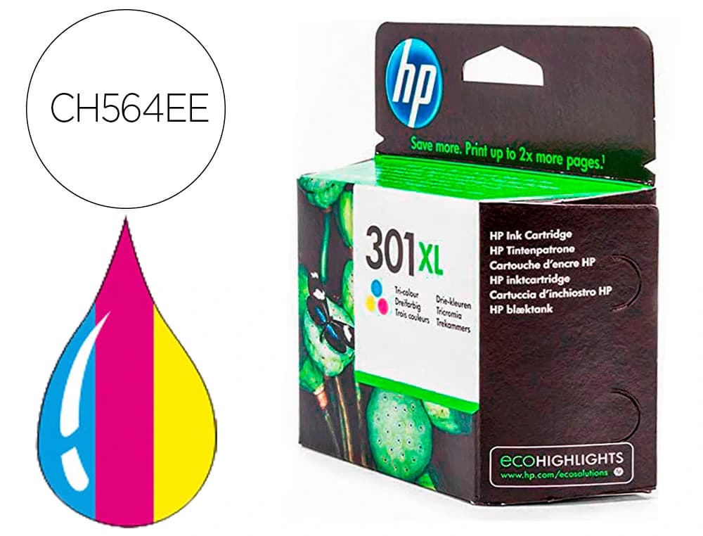 Hp Ink-jet hp 301xl tricolor deskjet 5530 /1010 /1510 /2540alta capacidad