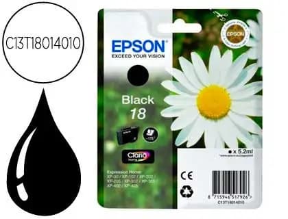 Epson Ink-jet epson t18 negro expression home xp-102 xp-205 xp-305 xp-405 capaciidad 175 pag
