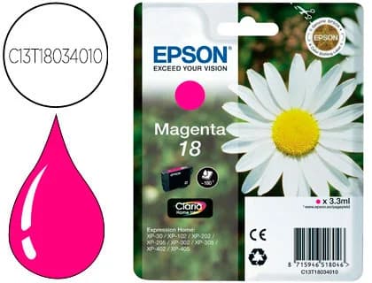 Epson Ink-jet epson t18 magenta expression home xp-102 xp-205 xp-305 xp-405 capaciidad 180 pag