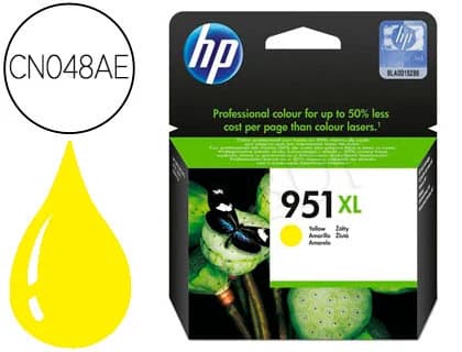 Hp Ink-jet hp 951xl amarillo cn048ae capacidad 1500 pag