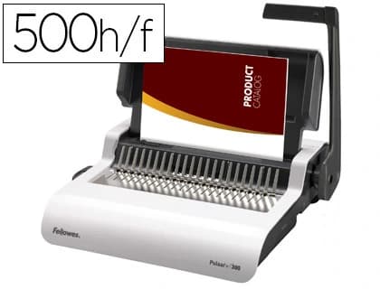 Fellowes Encuadernadora manual para canutillo fellowes pulsar+300 perfora 20 hojas tamaño din a4encuaderna hasta 300 hojas
