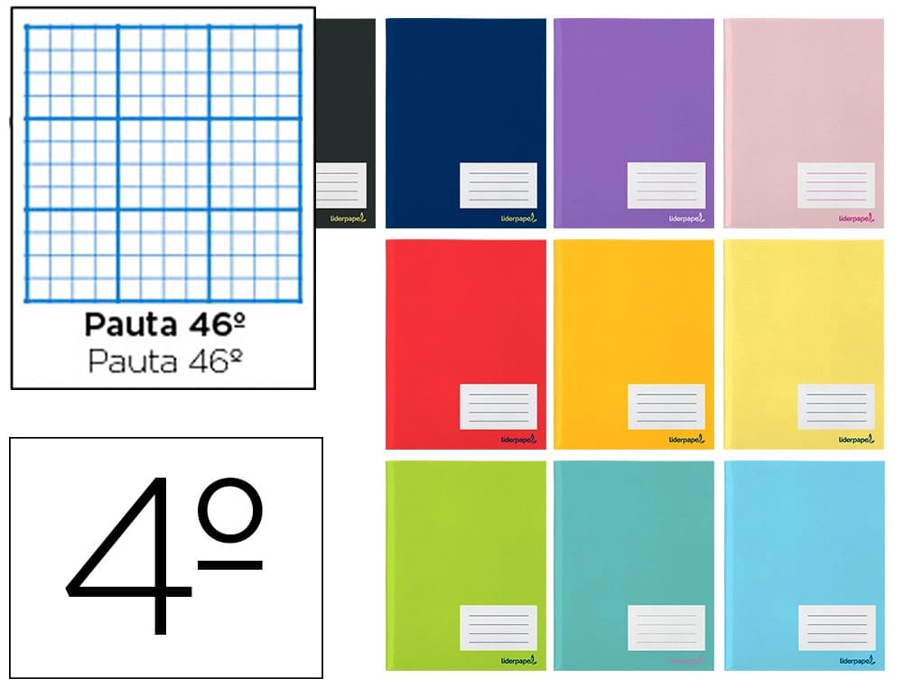 Liderpapel Libreta liderpapel smart a5 32 hojas 60 gr rayado nº46 colores surtidos