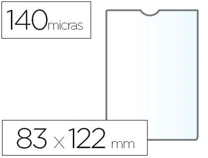 Esselte Funda portadocumento esselte plastico transparente 140 micras tamaño 83x122 mm