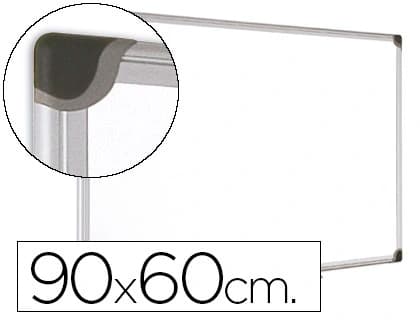 Bi-office Pizarra blanca bi-office magnetica maya w ceramica vitrificada marco de aluminio 90 x 60 cm con bandeja para