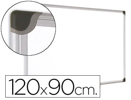 Bi-office Pizarra blanca bi-office magnetica maya w ceramica vitrificada marco de aluminio 120 x 90 cm con bandeja para