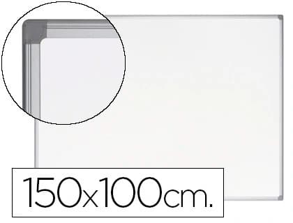 Bi-office Pizarra blanca bi-office earth-it magnetica de acero vitrificado marco de aluminio 100x150 cm con bandeja para